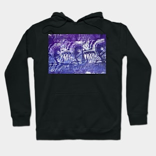 Blue Fish Abstract Hoodie